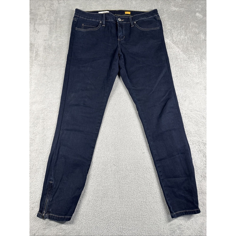 Pilcro and the Letterpress Women's Low-Rise Straight Jeans Size 31 Zipper Ankle